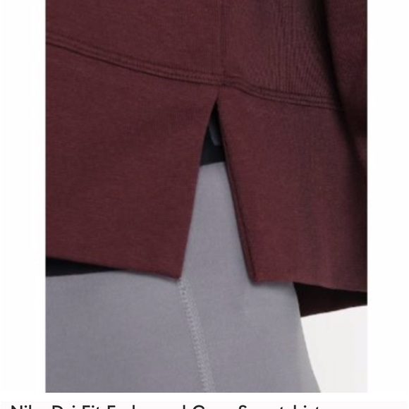 Nike Dri Fit Embossed Crop Sweatshirt - Picture 3 of 7